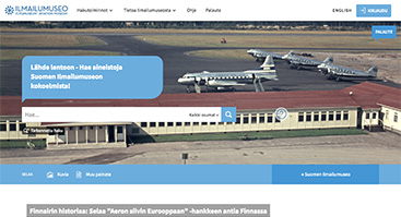 ilmailumuseo.finna.fi screenshot